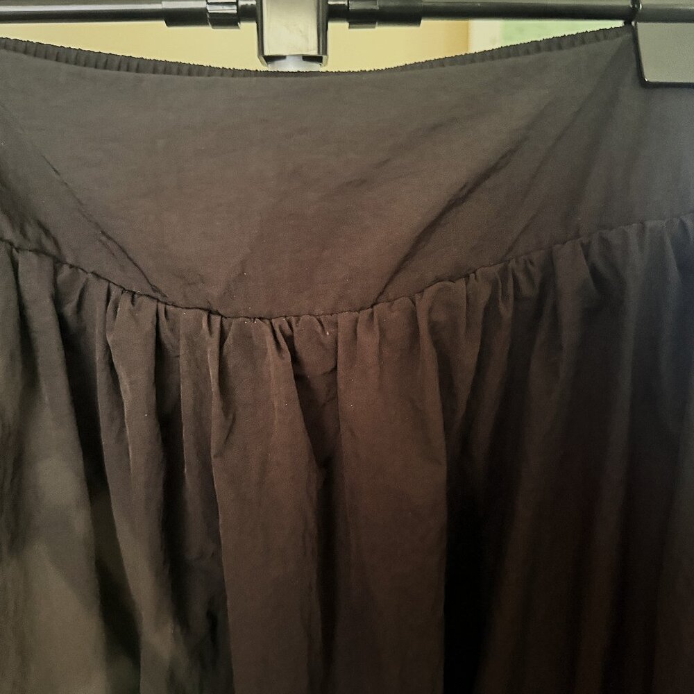 ELLEVEN Bubble Maxi Elastic Waist Puffy Hem A-Line Black Skirt w/Pockets - XL - Picture 3 of 8